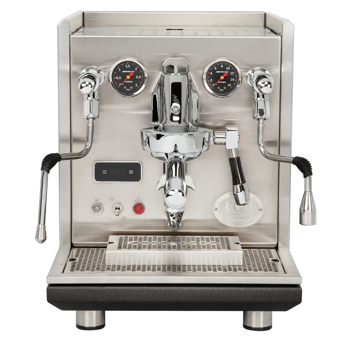 ECM Synchronika Edition No.1 AMG espresso machine – luxury dual boiler home coffee machine.