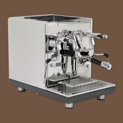 ECM Synchronika II dual boiler espresso machine with OLED display, rotary pump, and precision design – available at Walcha Coffee.