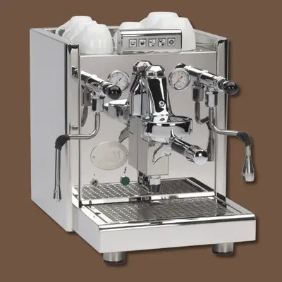 ECM Elektronika II Professional espresso machine with programmable dosing, quiet rotary pump, and automatic cleaning – available at Walcha Coffee.