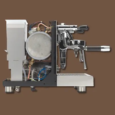 ECM Elektronika II Professional espresso machine with programmable dosing, quiet rotary pump, and automatic cleaning – available at Walcha Coffee.