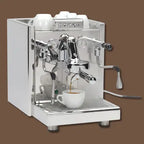 ECM Elektronika II Professional espresso machine with programmable dosing, quiet rotary pump, and automatic cleaning – available at Walcha Coffee.