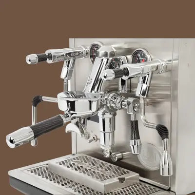 ECM Synchronika Edition No.1 espresso machine – limited AMG-Mercedes collaboration with dual boilers, PID control, and premium stainless steel design.