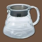 Hario V60 Clear Glass Range Server 360ml coffee carafe, heat-resistant pour-over server available at Walcha Coffee.